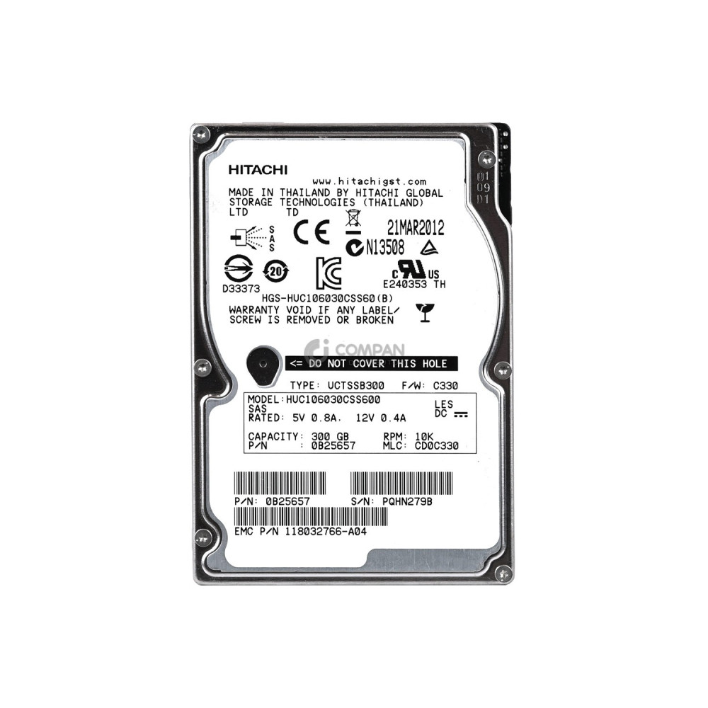 005049434 EMC HDD 300GB 10K SAS 6G 2.5" IN 3.5" HOT-SWAP FOR EMC VNX